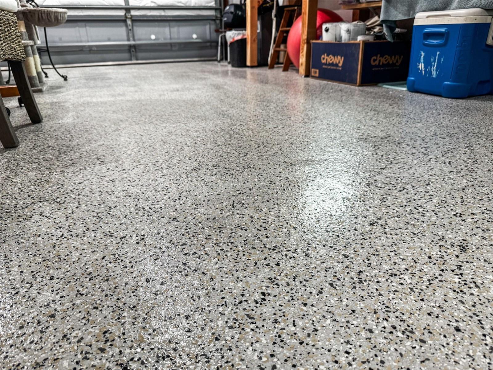 Garage with Epoxy Flooring