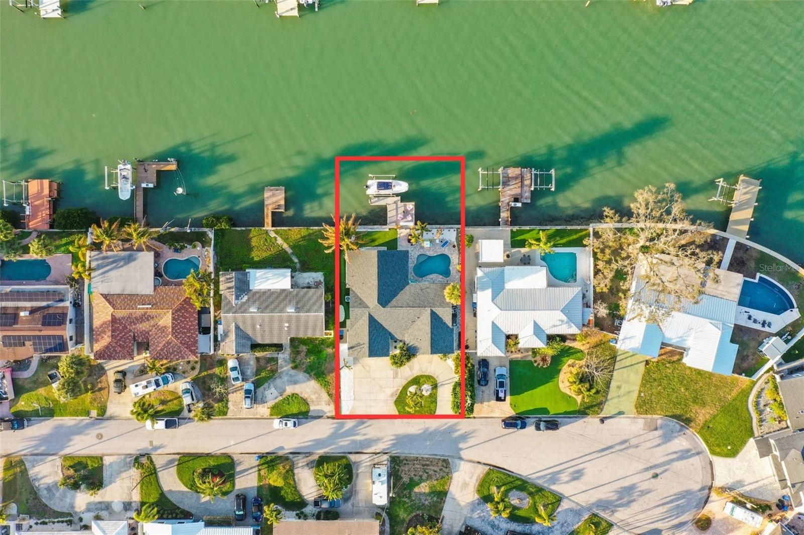 Aerial View Outline of Property