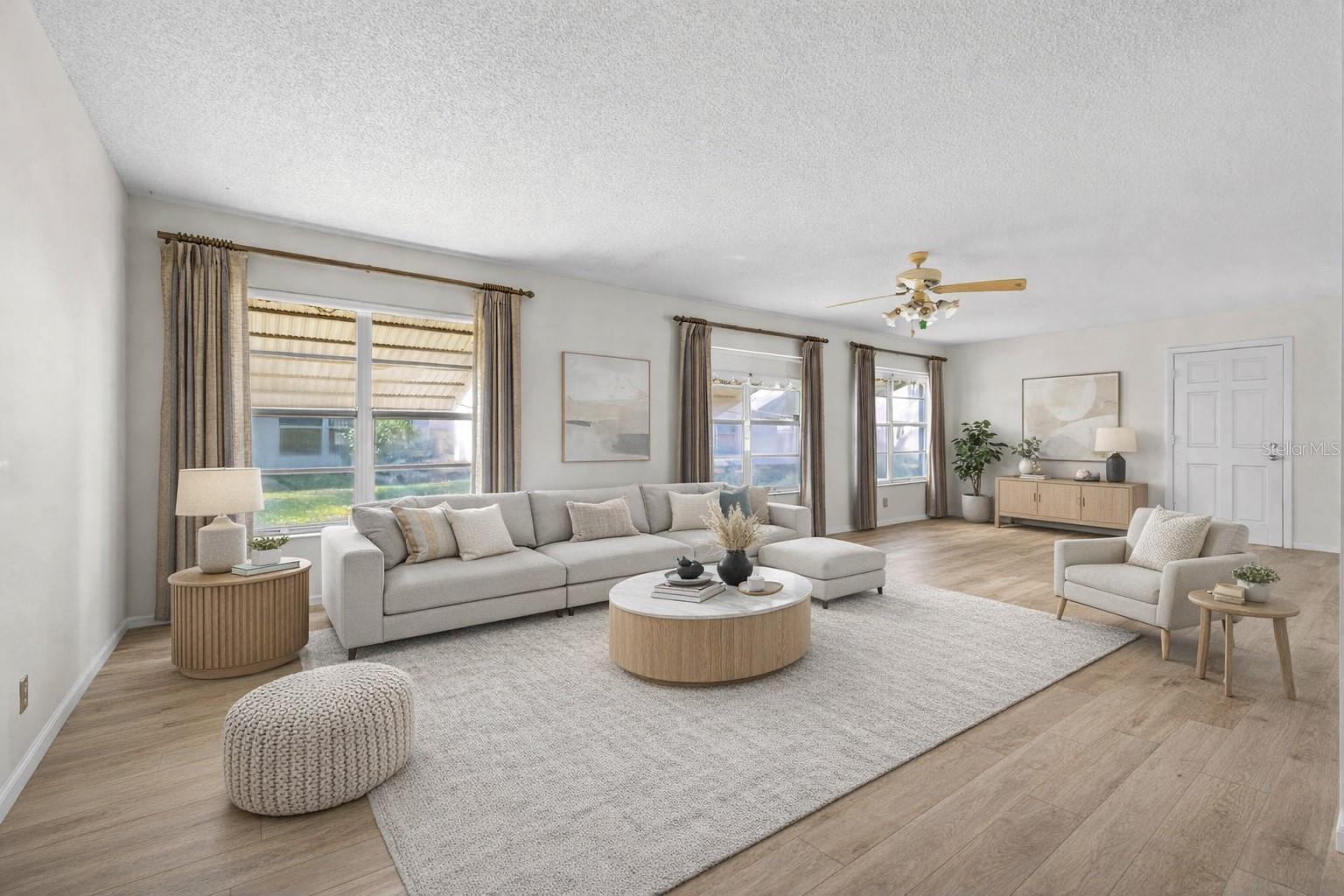 Virtual LVP flooring - Family room