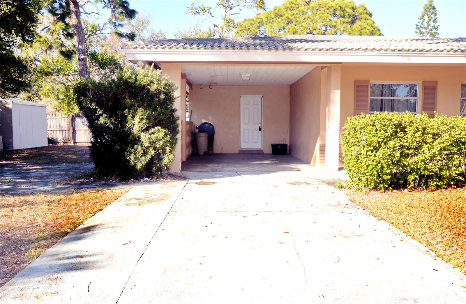 Carport and driveway