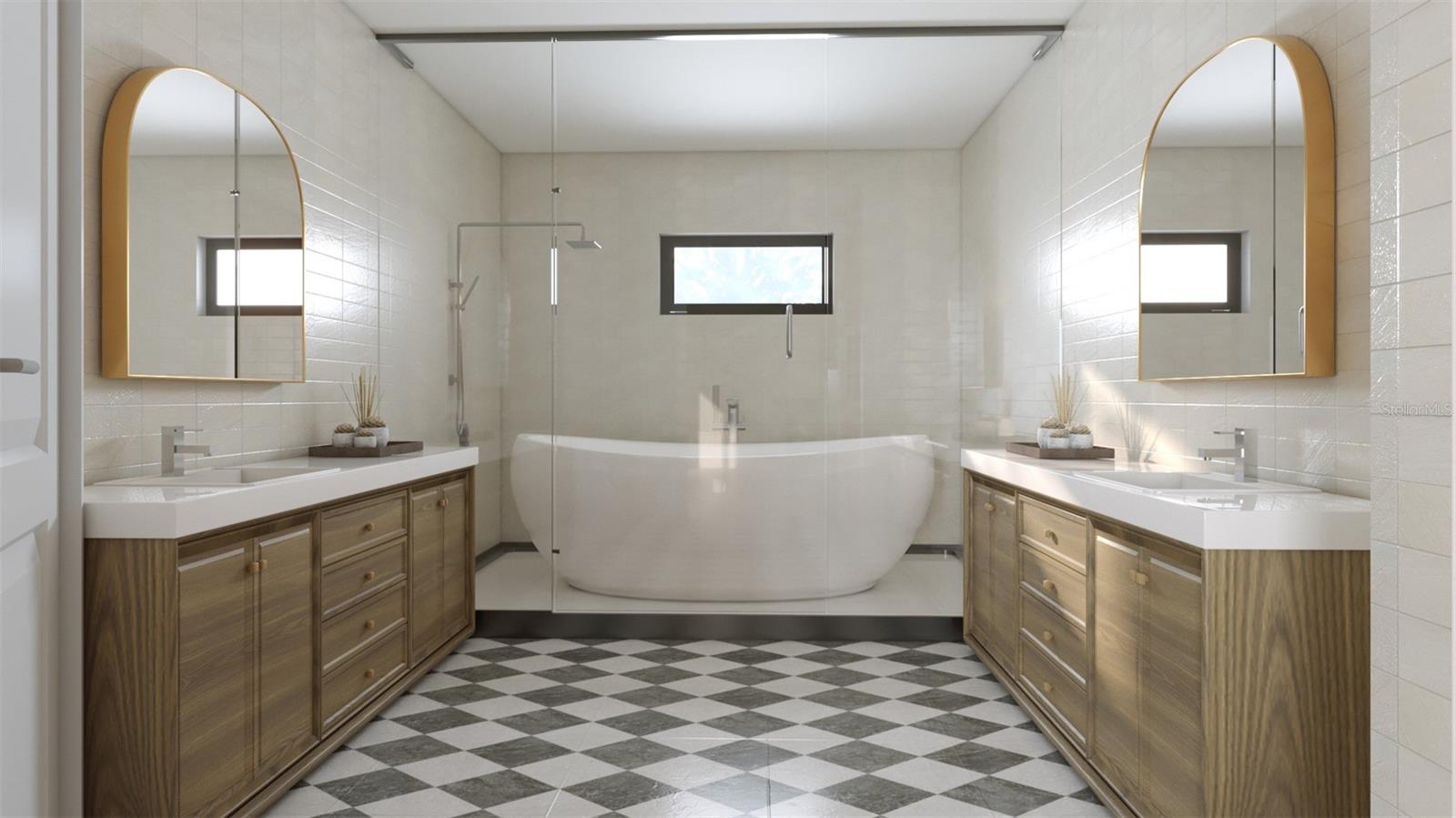 Primary Bath Rendering