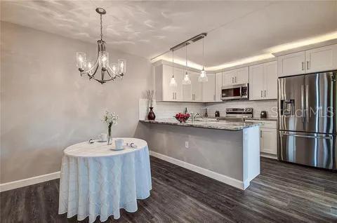 Kitchen and dining/breakfast area