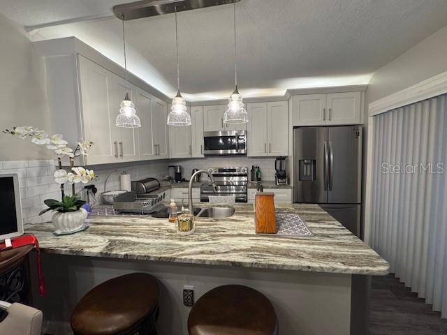 Kitchen with granite countertop