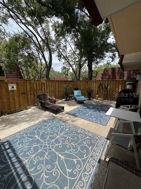 Big fenced front yard