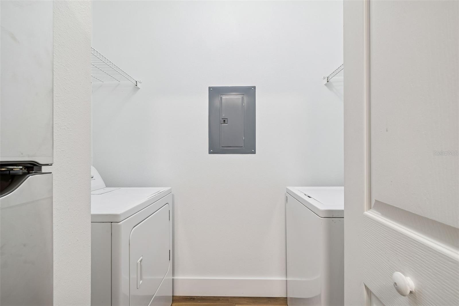 Laundry Closet through kitchen