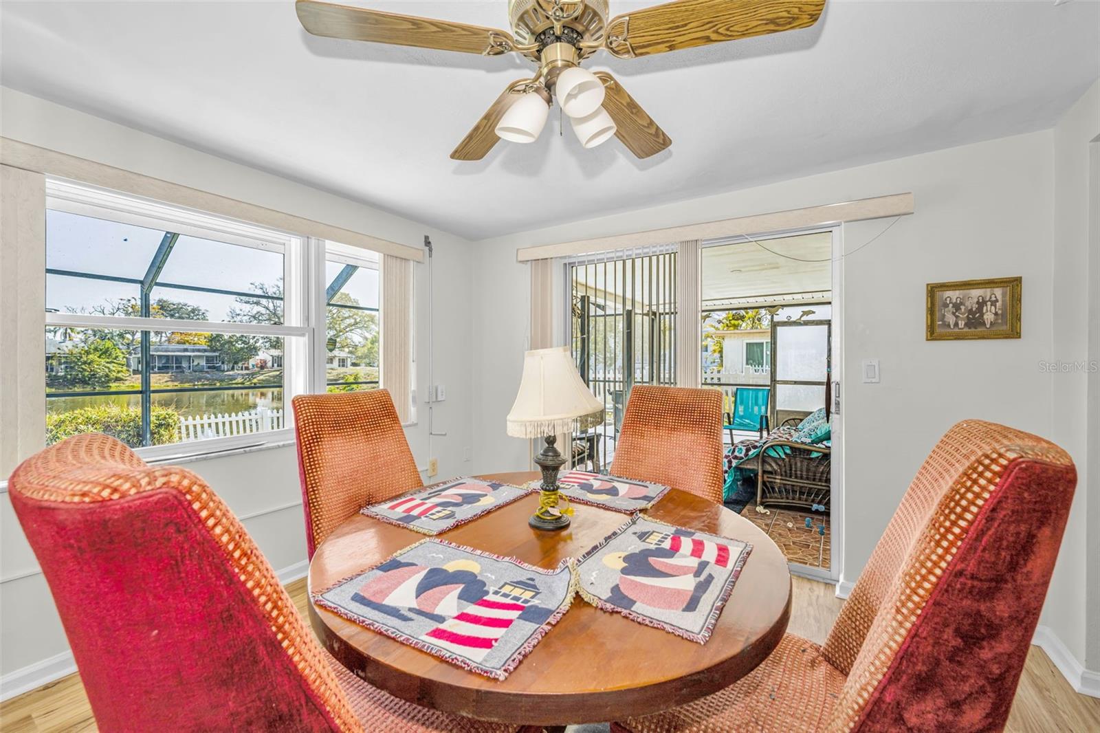 Dining area with sliding doors leading to lanai