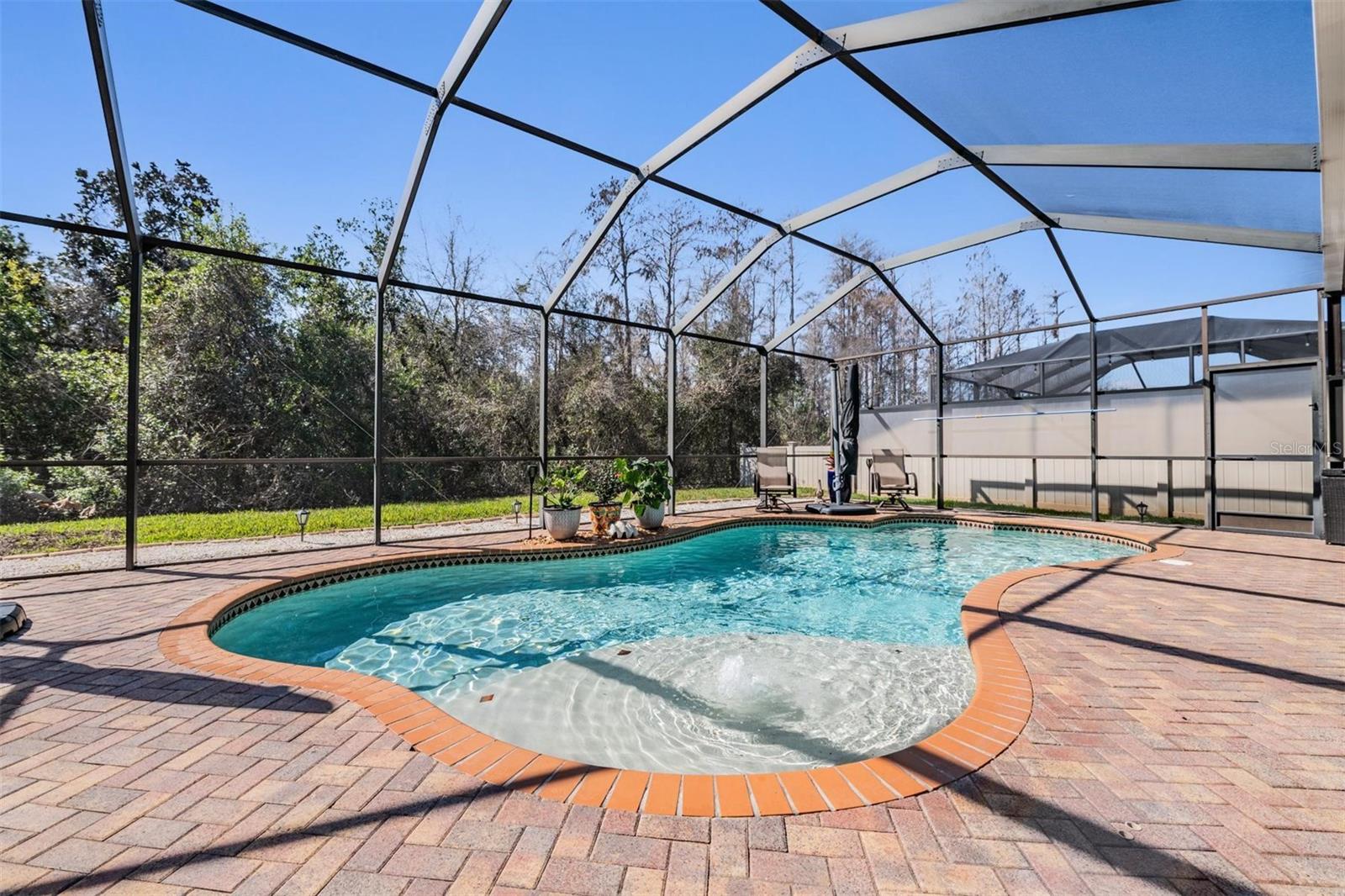 The wooded back adds another level of privacy