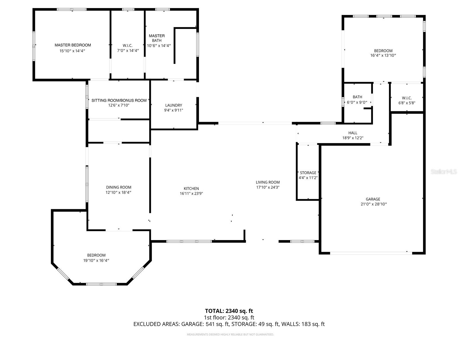 Square Footage is not accurate here...see Attached for original floorpan and more accurate one.