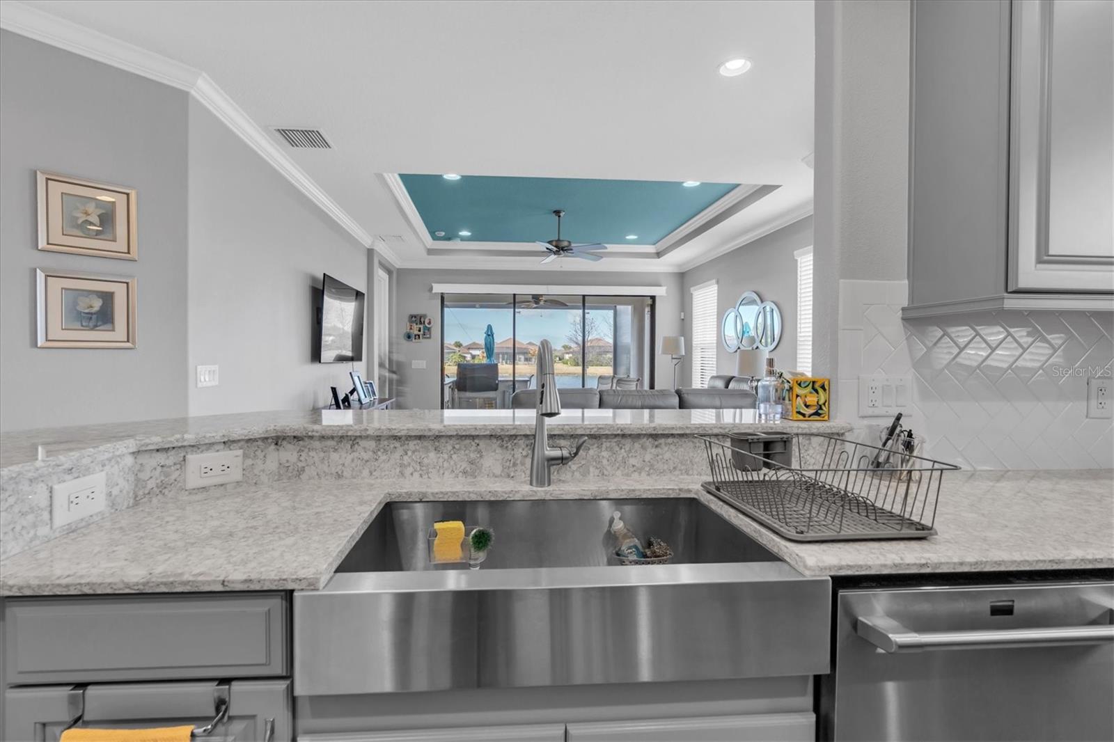 APRON FRONT SINK OVERLOOKS VIEWS OF THE POND