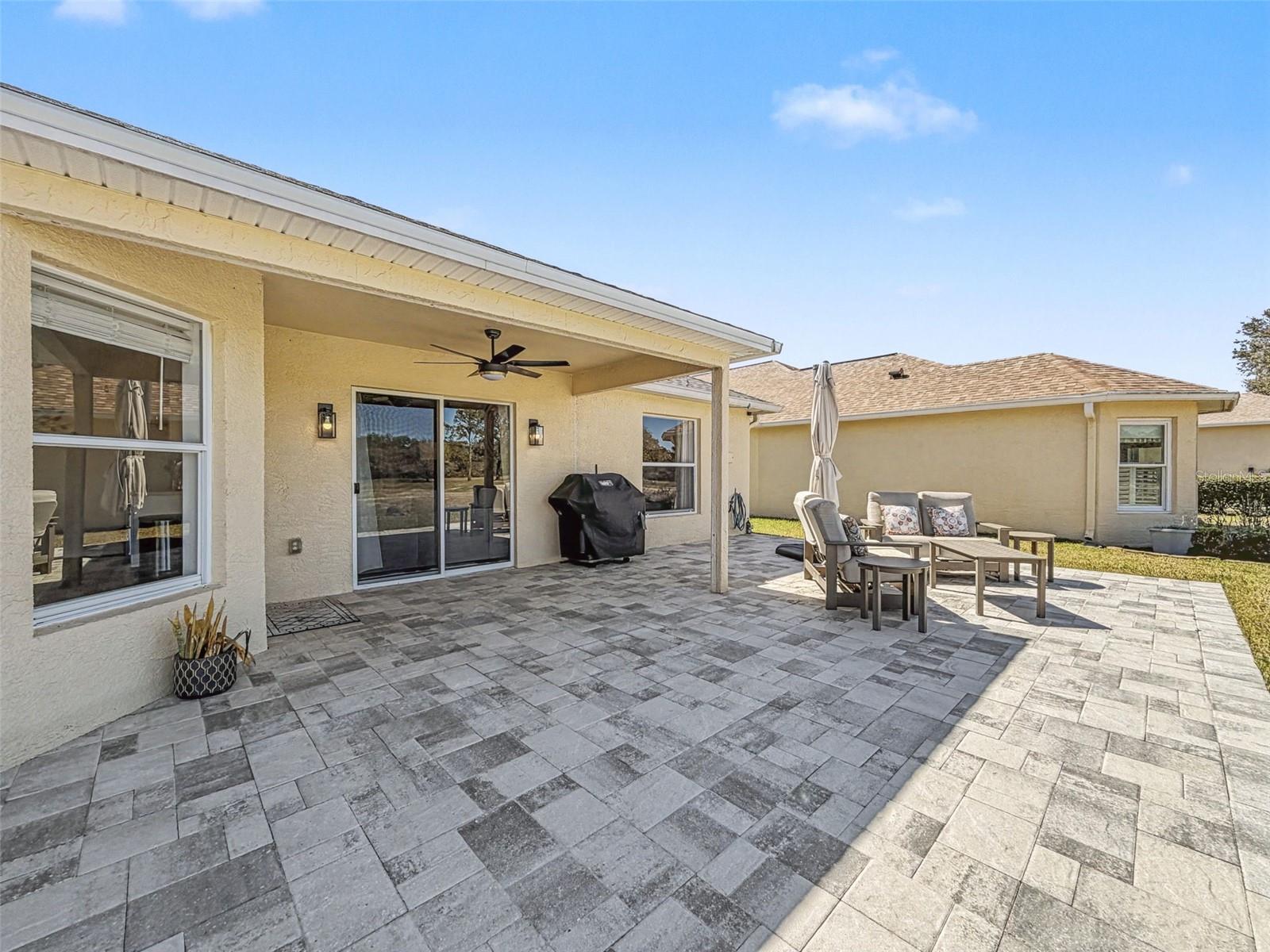 Beautiful newly paved extended rear patio