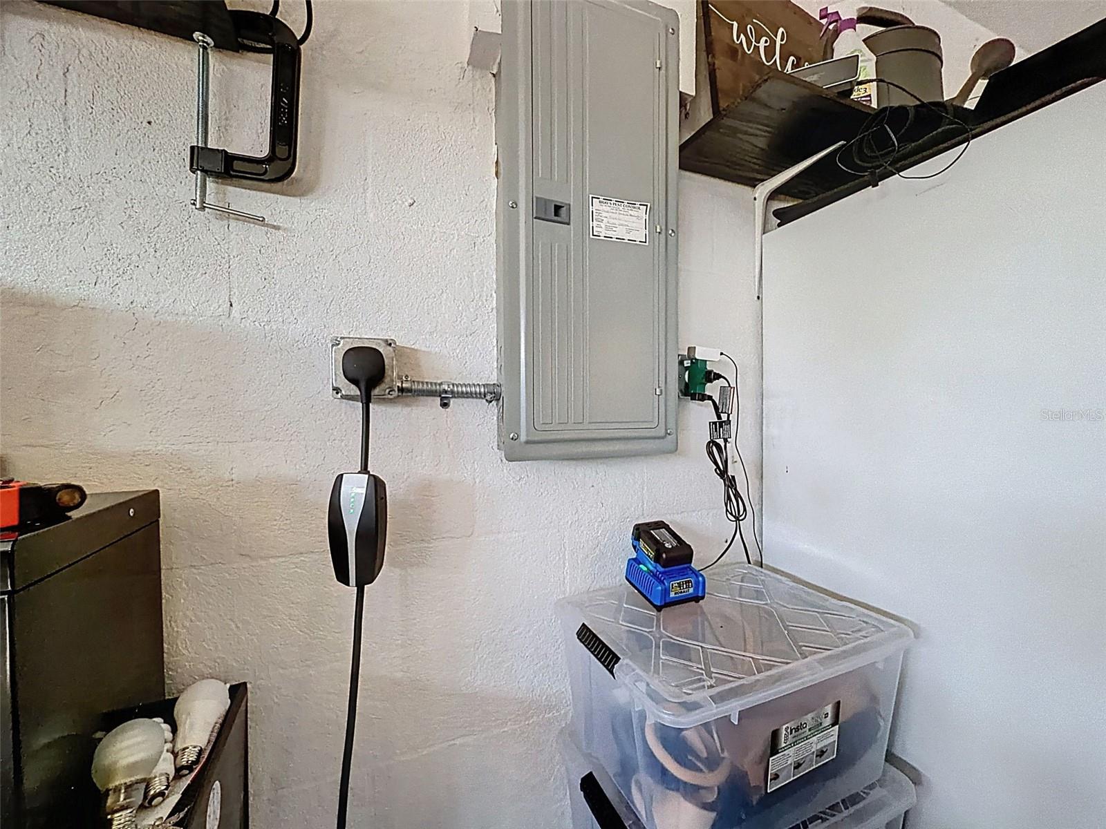 220 volt receptacle for EV charging