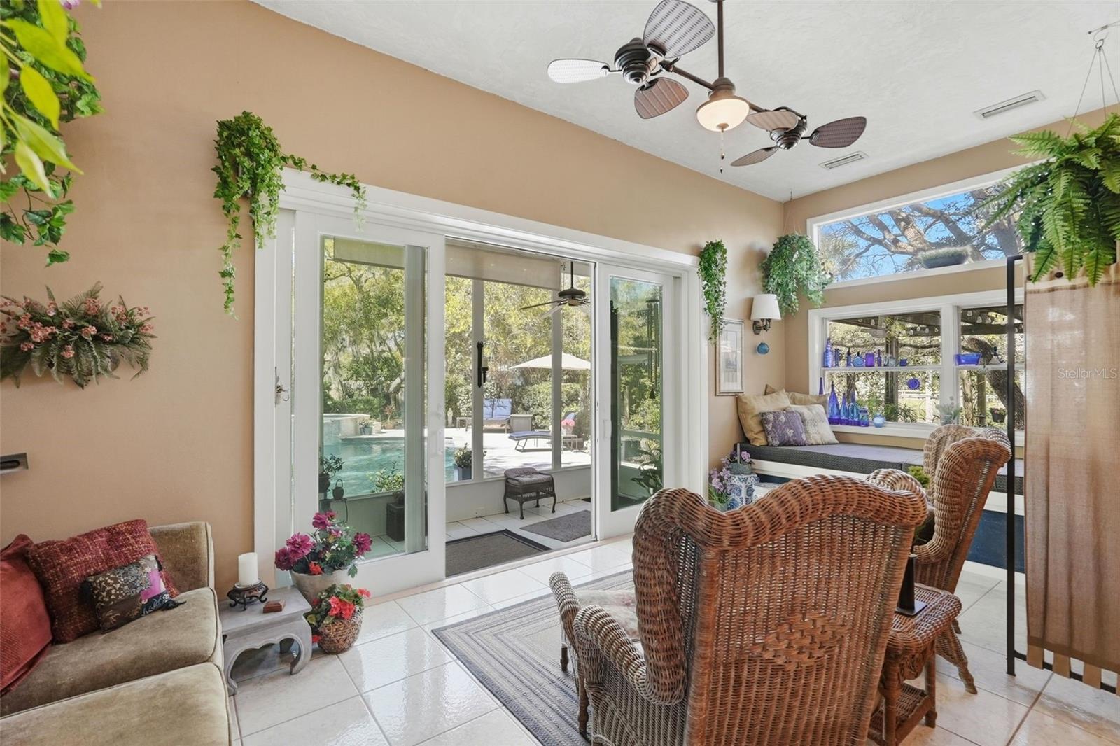 Florida room off of the living room