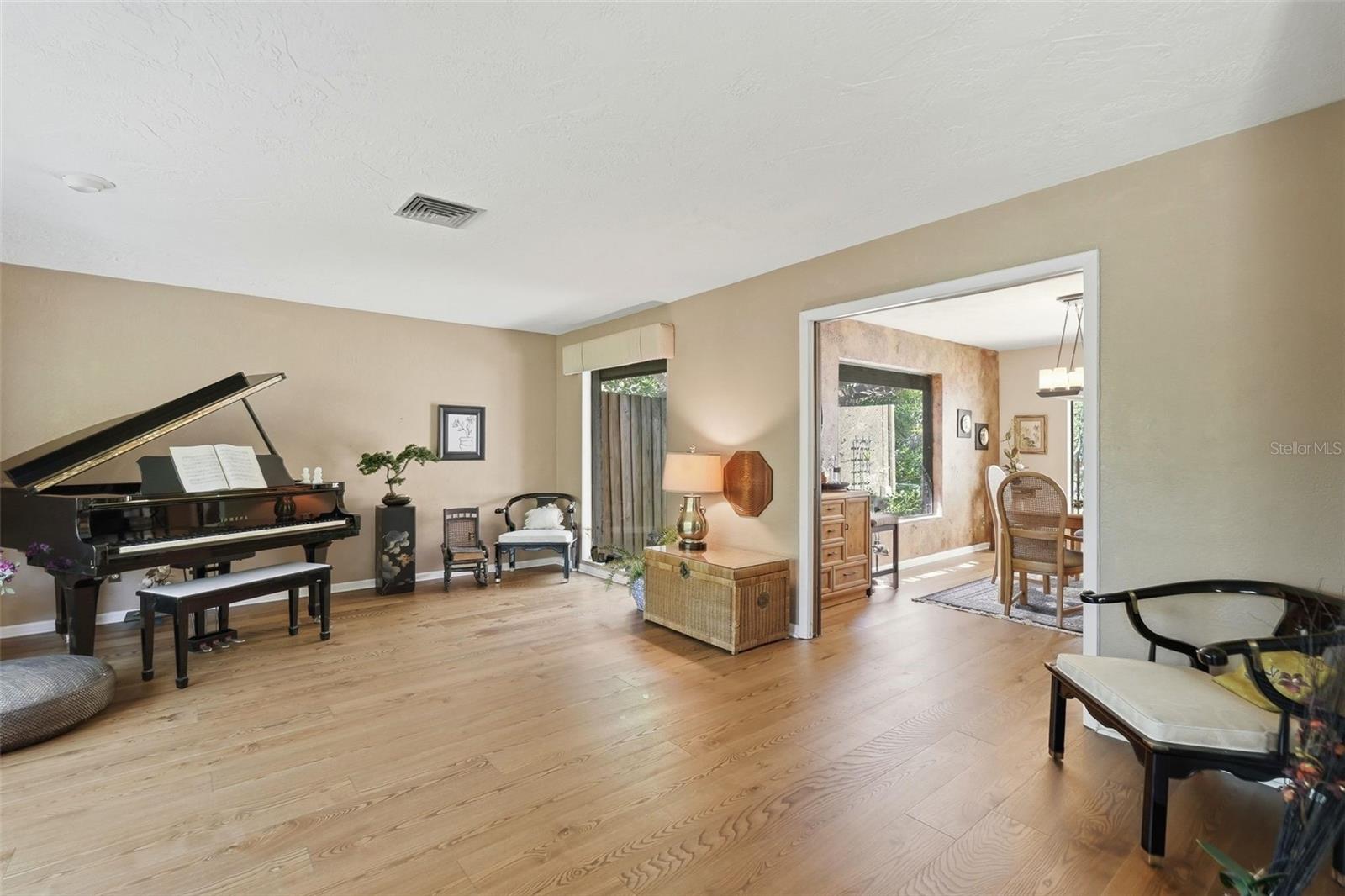 Formal living room with Bay window