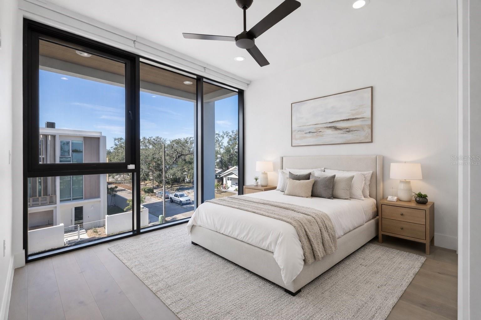 virtually staged guest bedroom