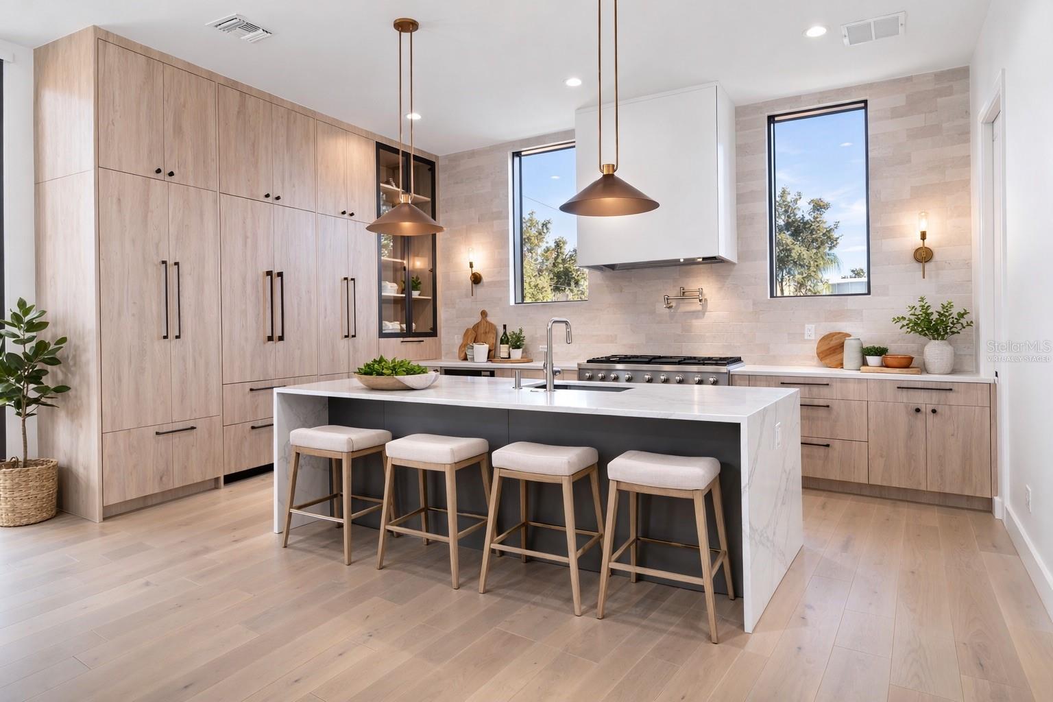 virtually staged kitchen