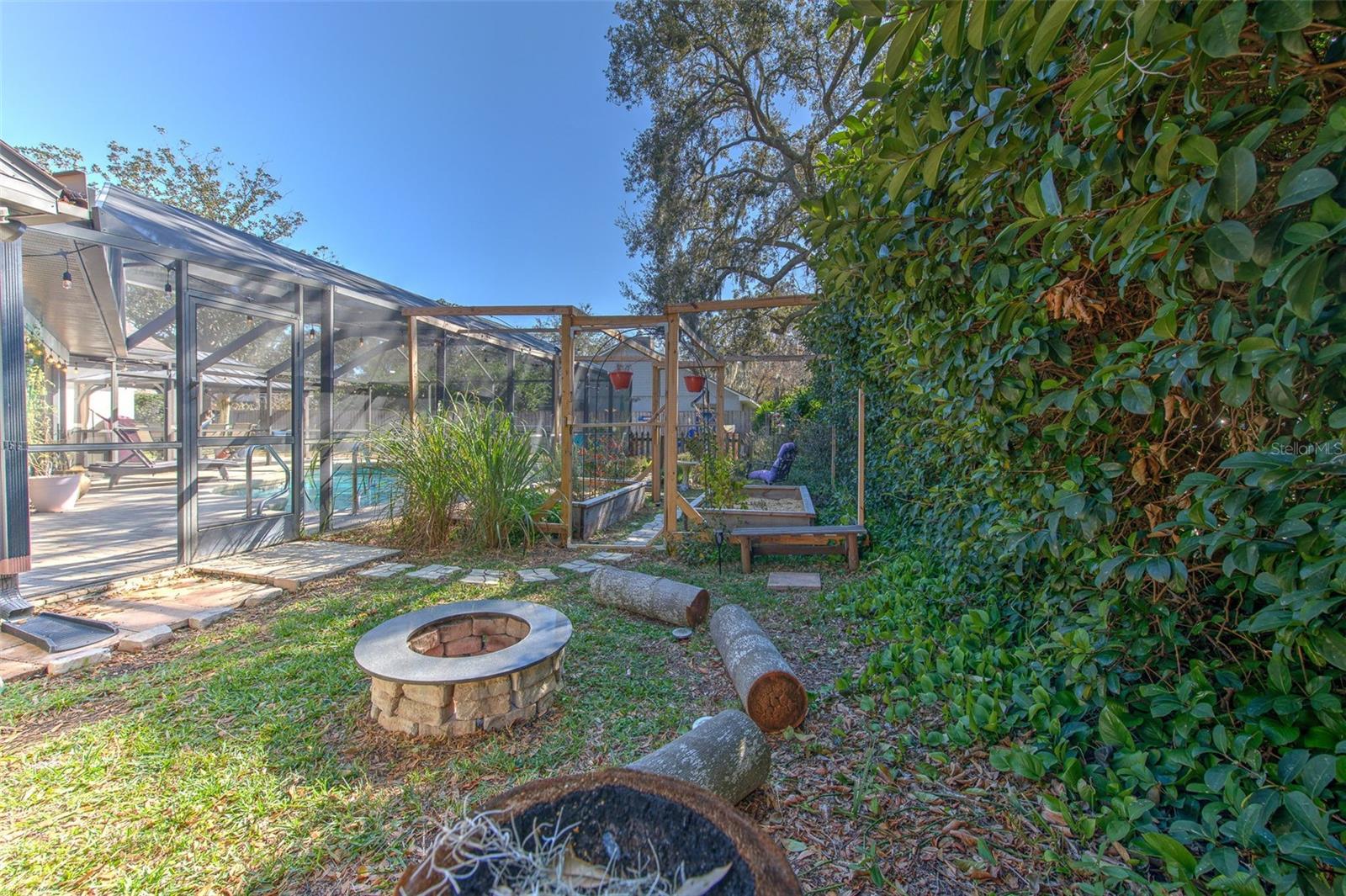 Firepit Area Near Garden