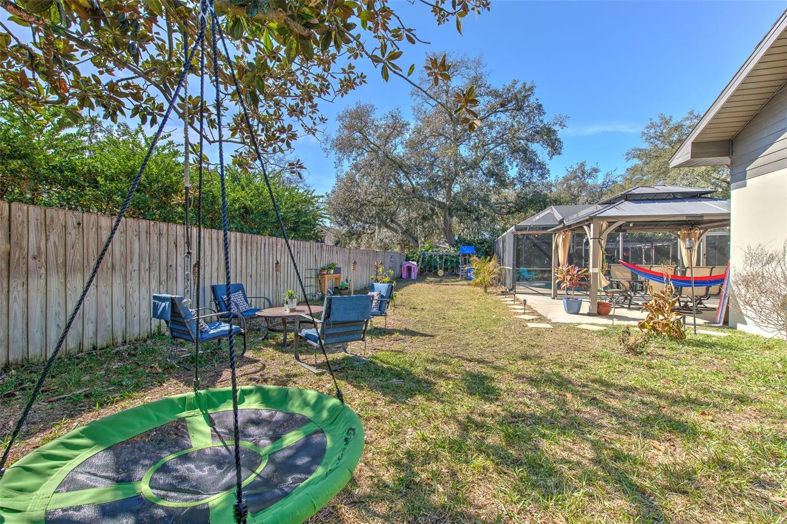 Huge Yard with Multiple Entertaining Areas