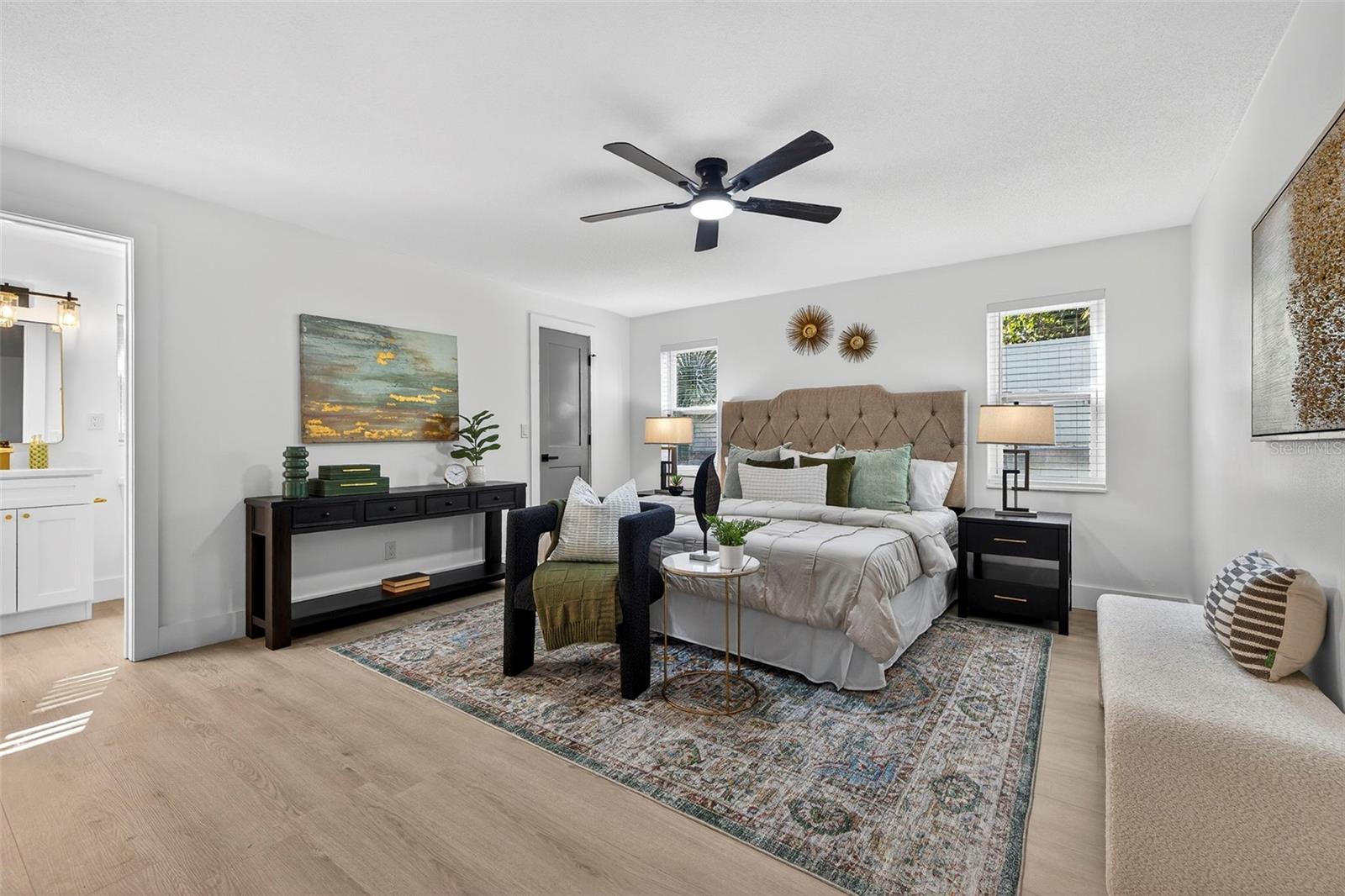 Relaxing retreat with serene design and luxurious finishes.