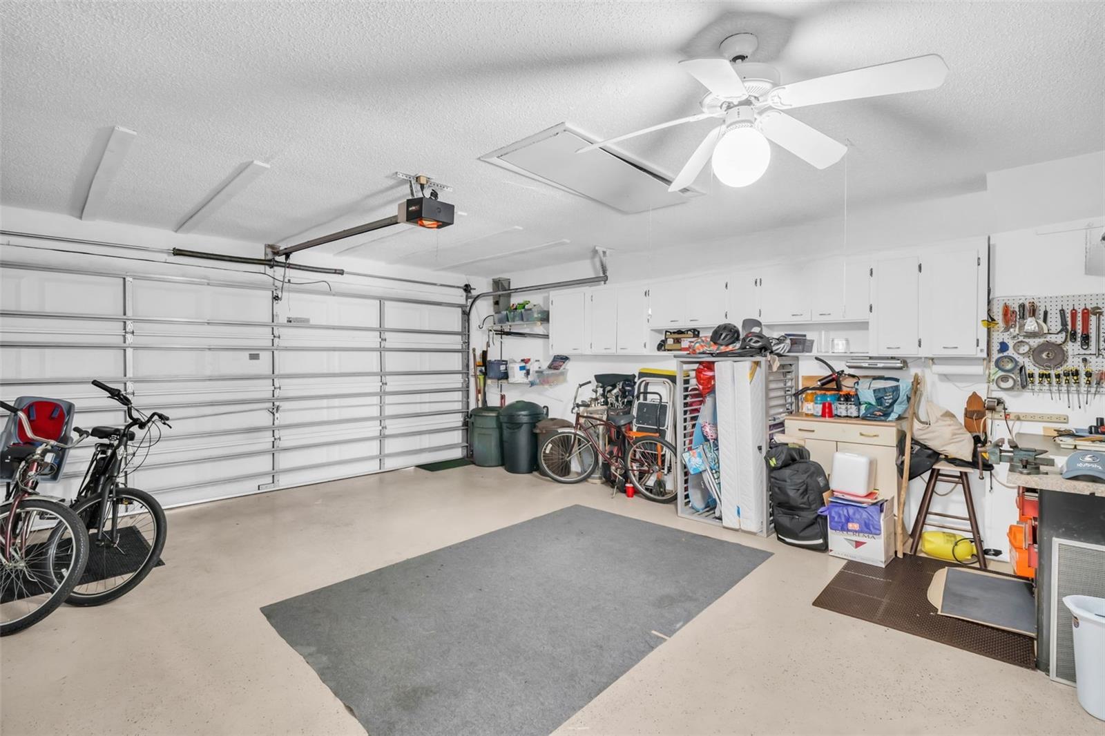 Oversized 2-car garage big enough for your car, golf cart, and all your toys~