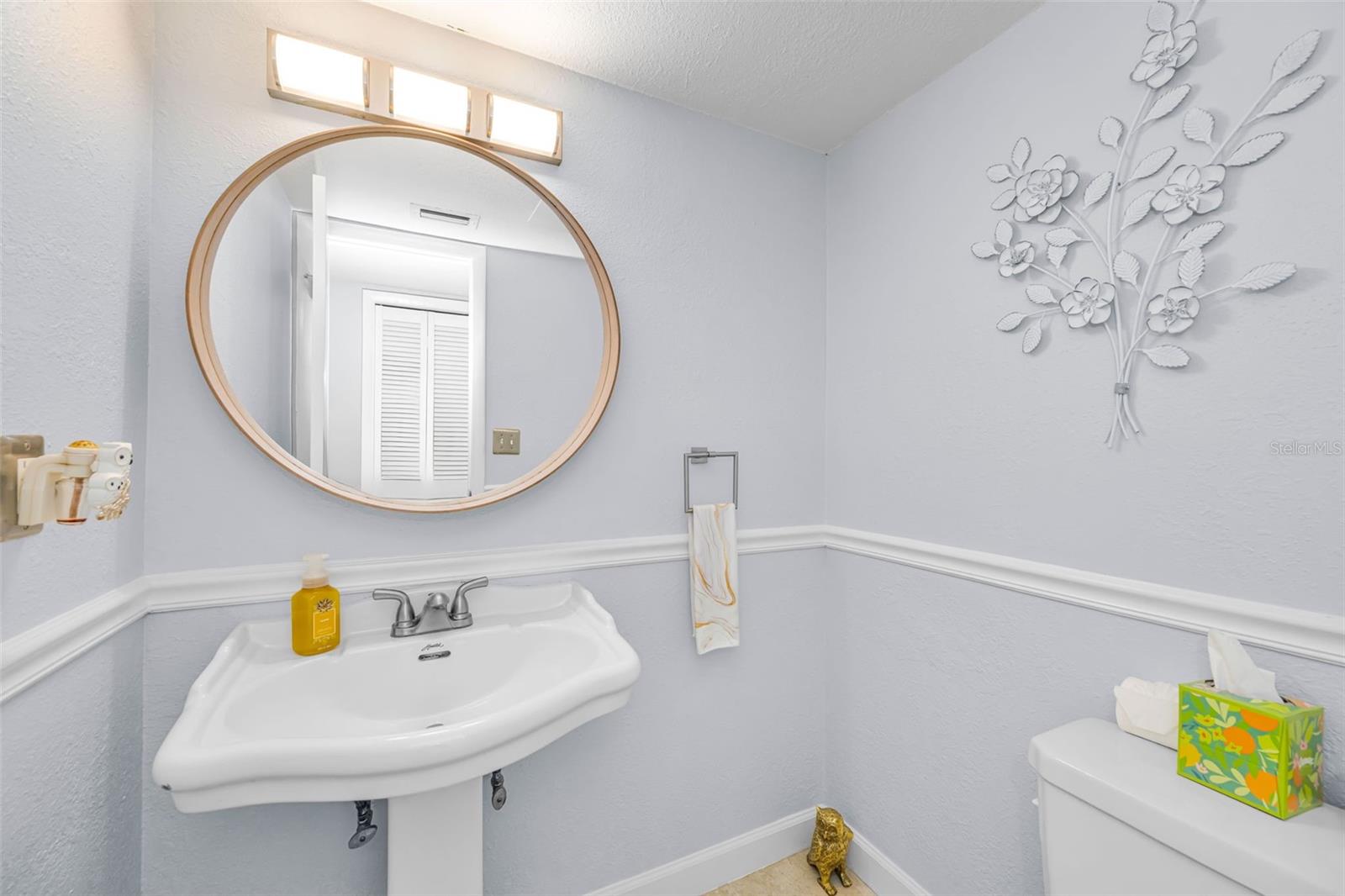 main level half bath with new exhaust fan