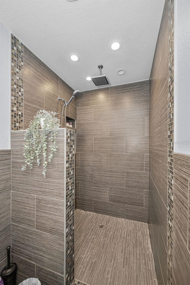 Primary shower with new fixtures-