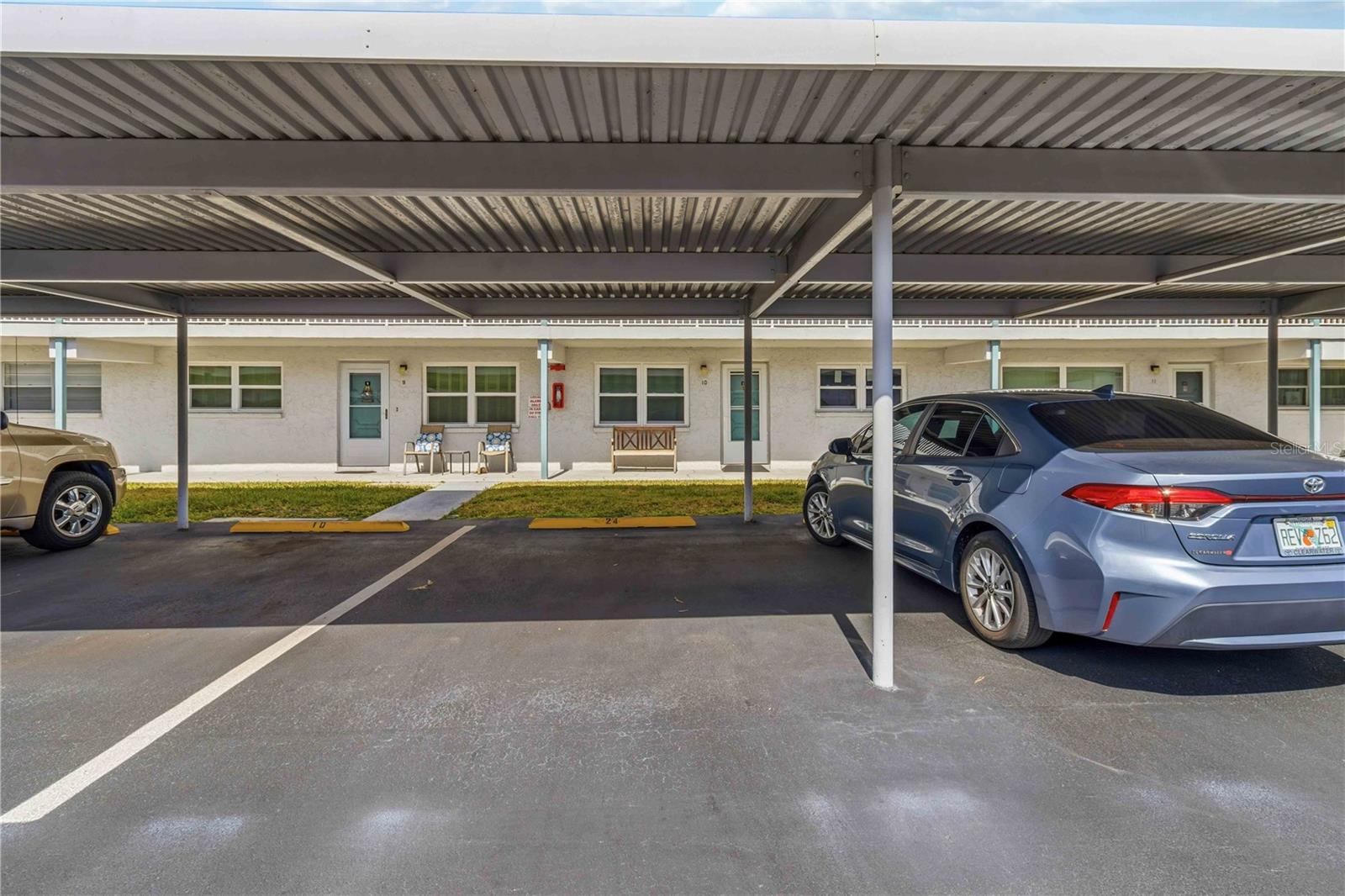 Covered parking and plenty of guest parking as well.