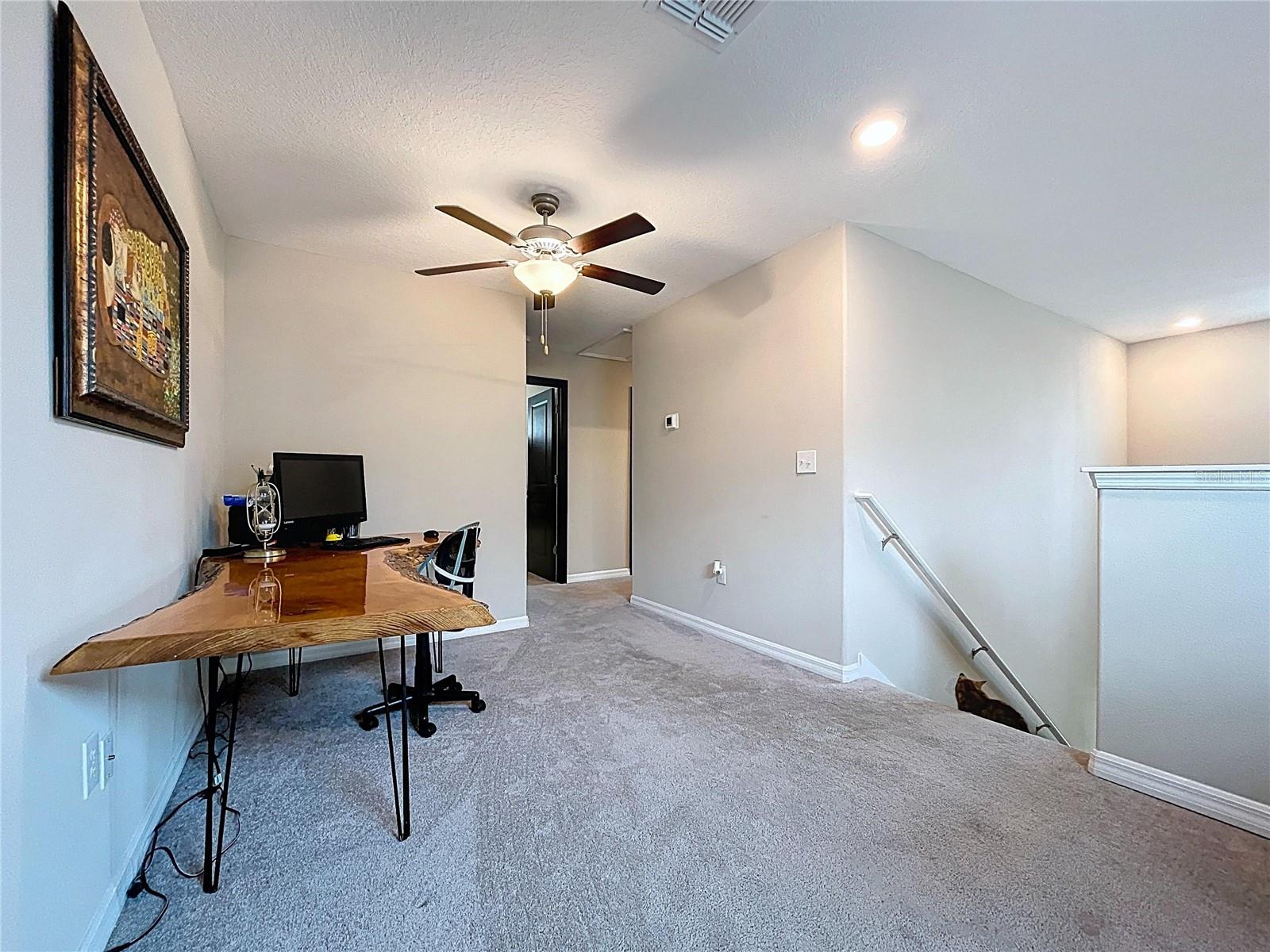 Loft area, use for office or a game room.