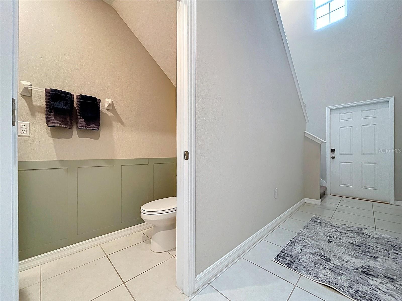 Half bath on the first floor, a water closet and sink!