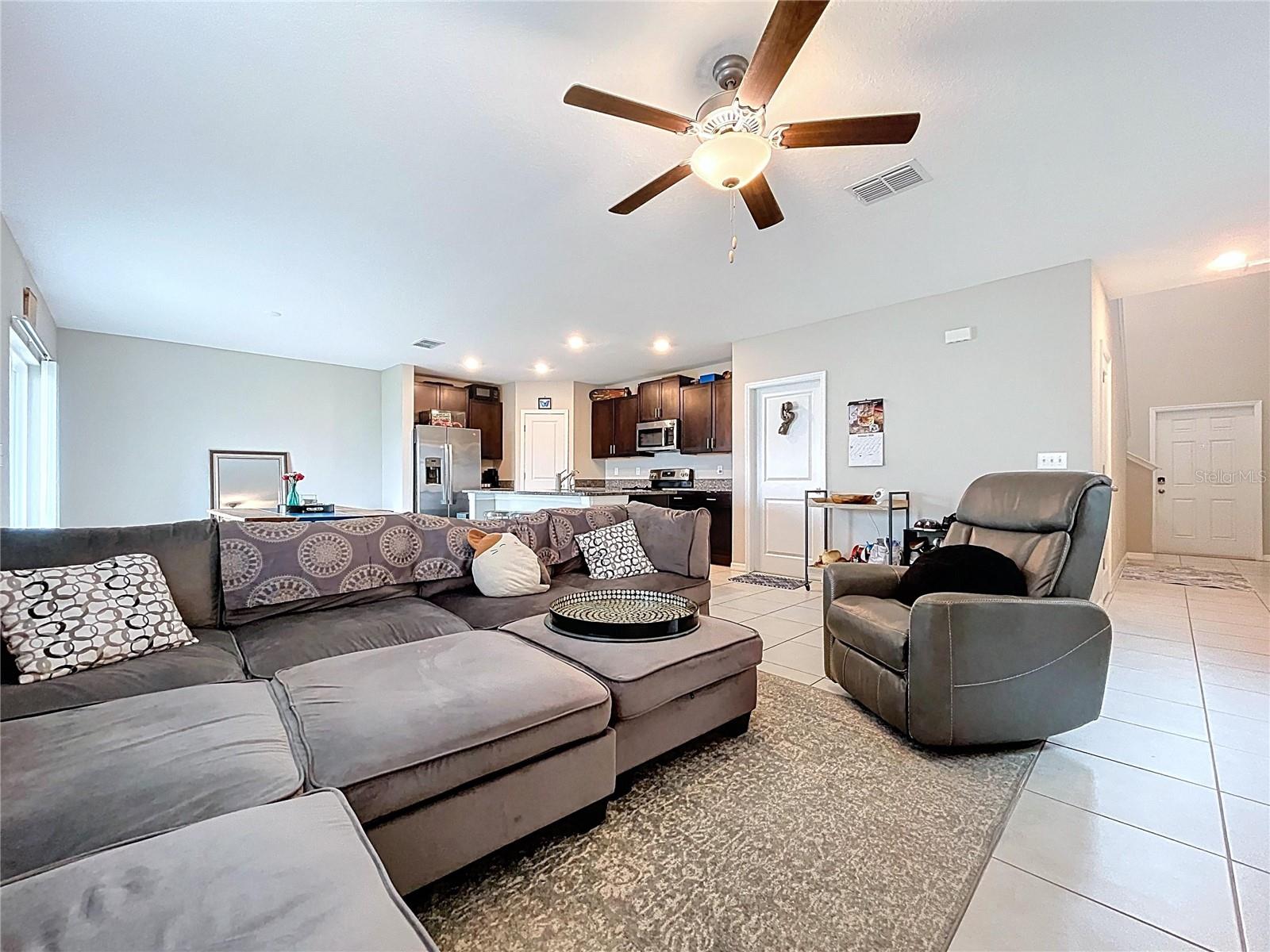 Living room with an open concept.