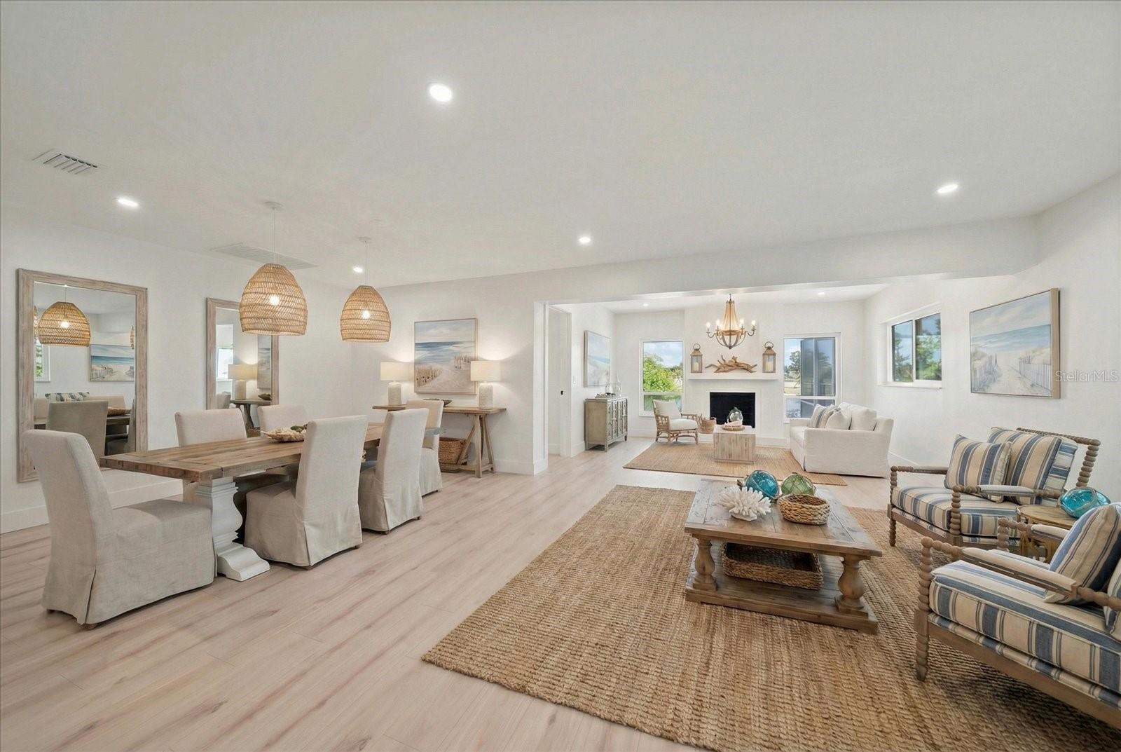 Virtually Staged Family Room