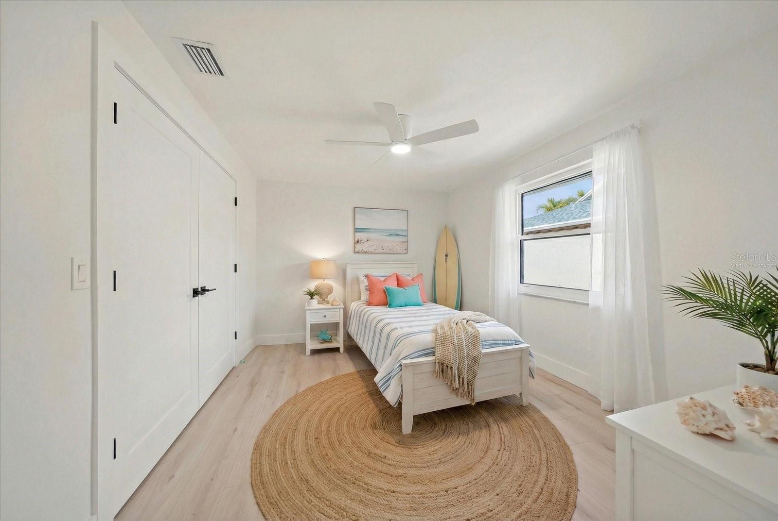 Virtually staged Third Bedroom