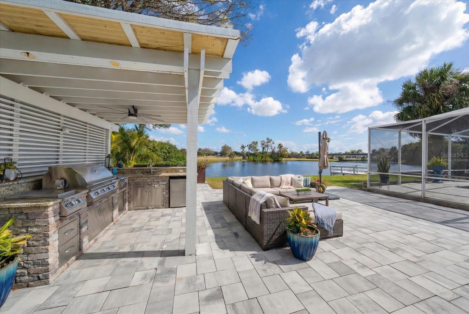 Virtually staged outdoor kicthen