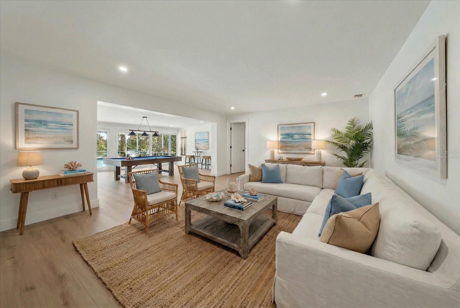 Virtually Staged Great room