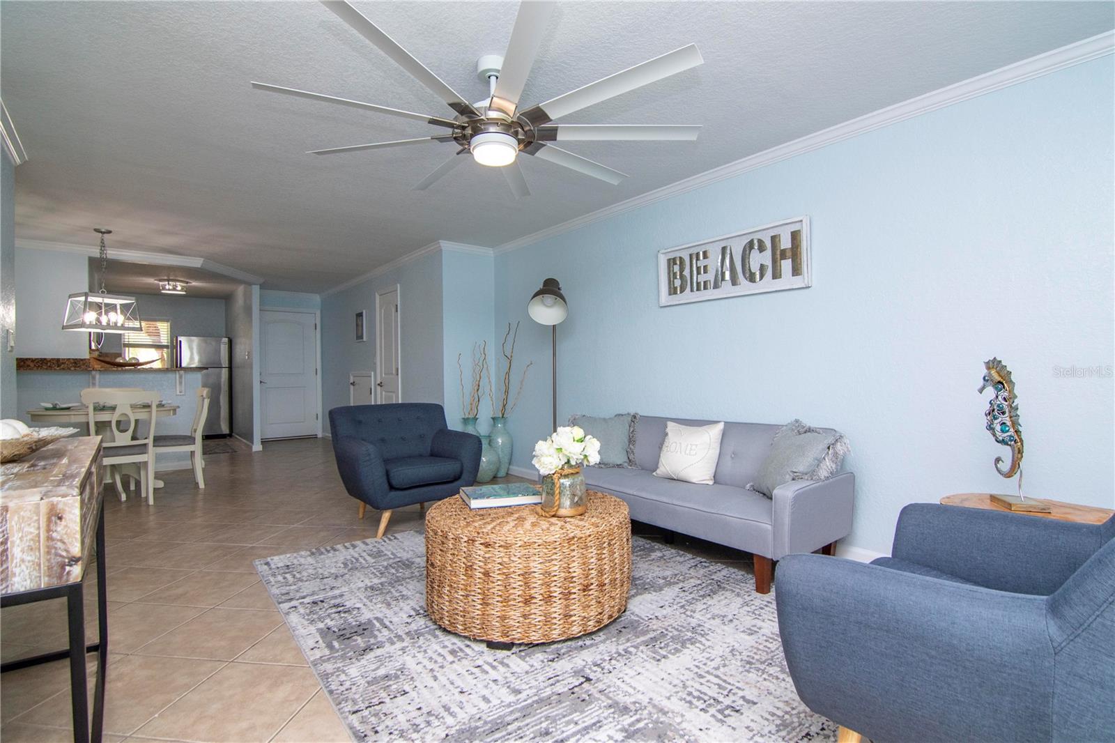 Living - Dining Staged