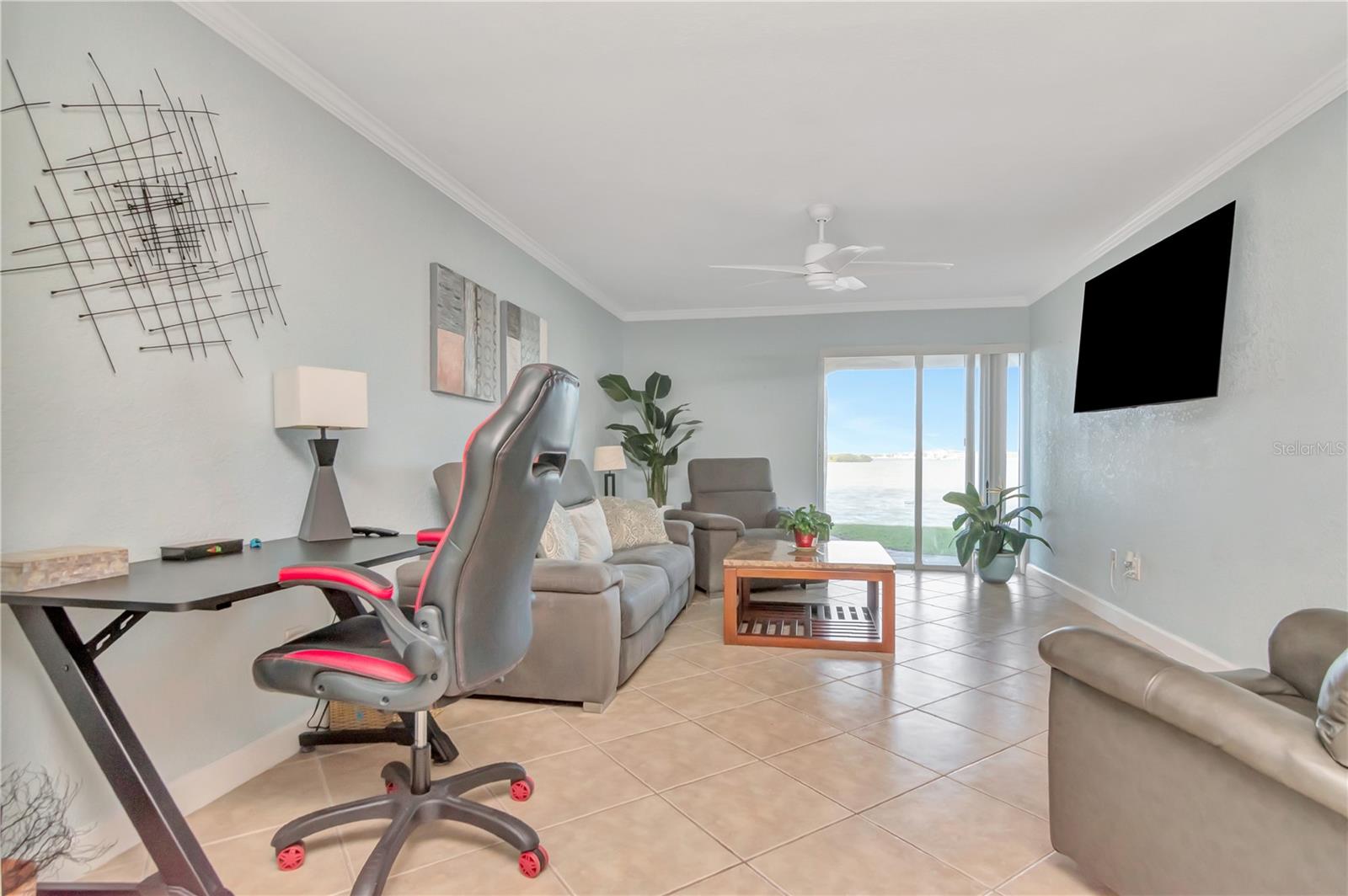 Living Room with Dedicated Desk Area