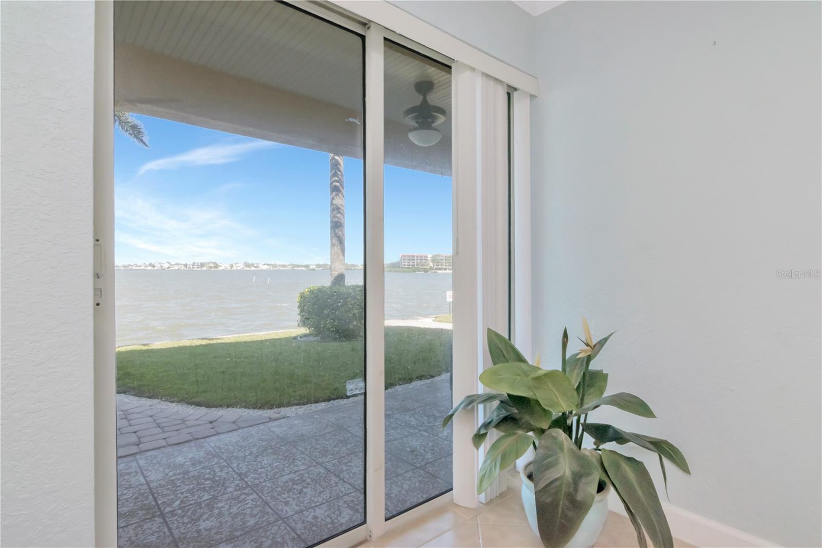 Step Out to Your Private Patio & Water Views