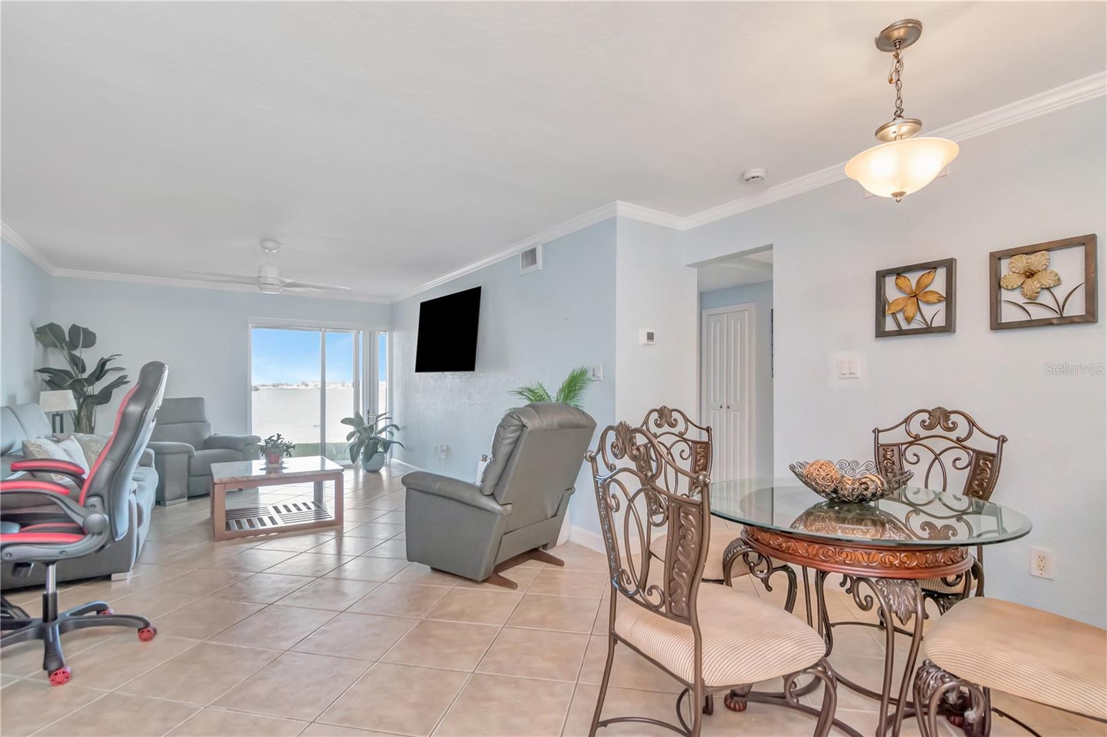 Open Living & Dining Overlooking the Water