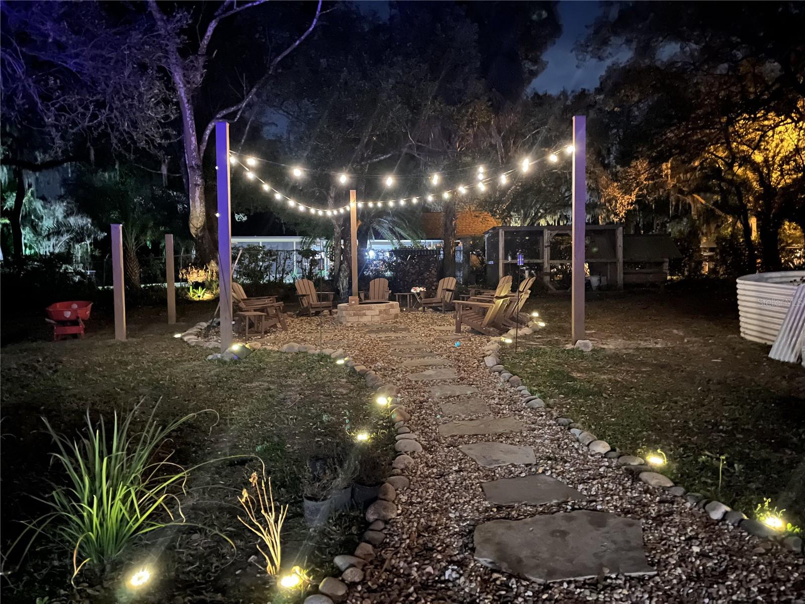 Rear Exterior at Night