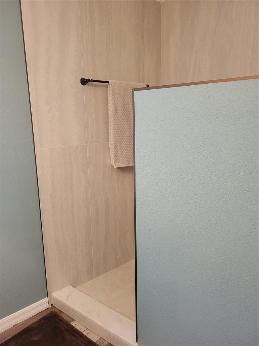 Updated walk in shower