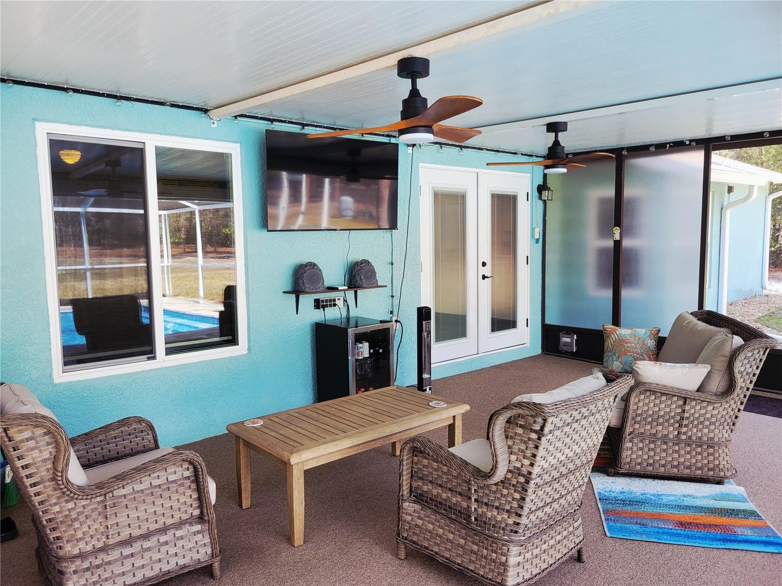 Covered lanai area to relax or entertain