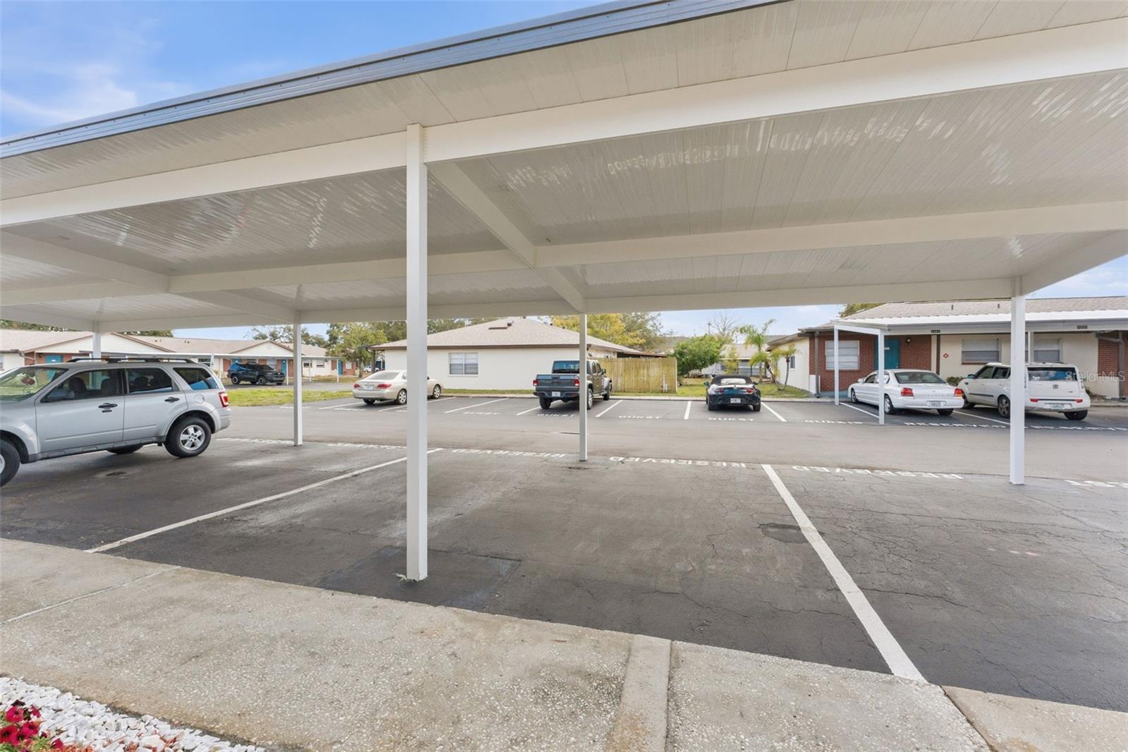 Convenient, carport parking included with the unit.