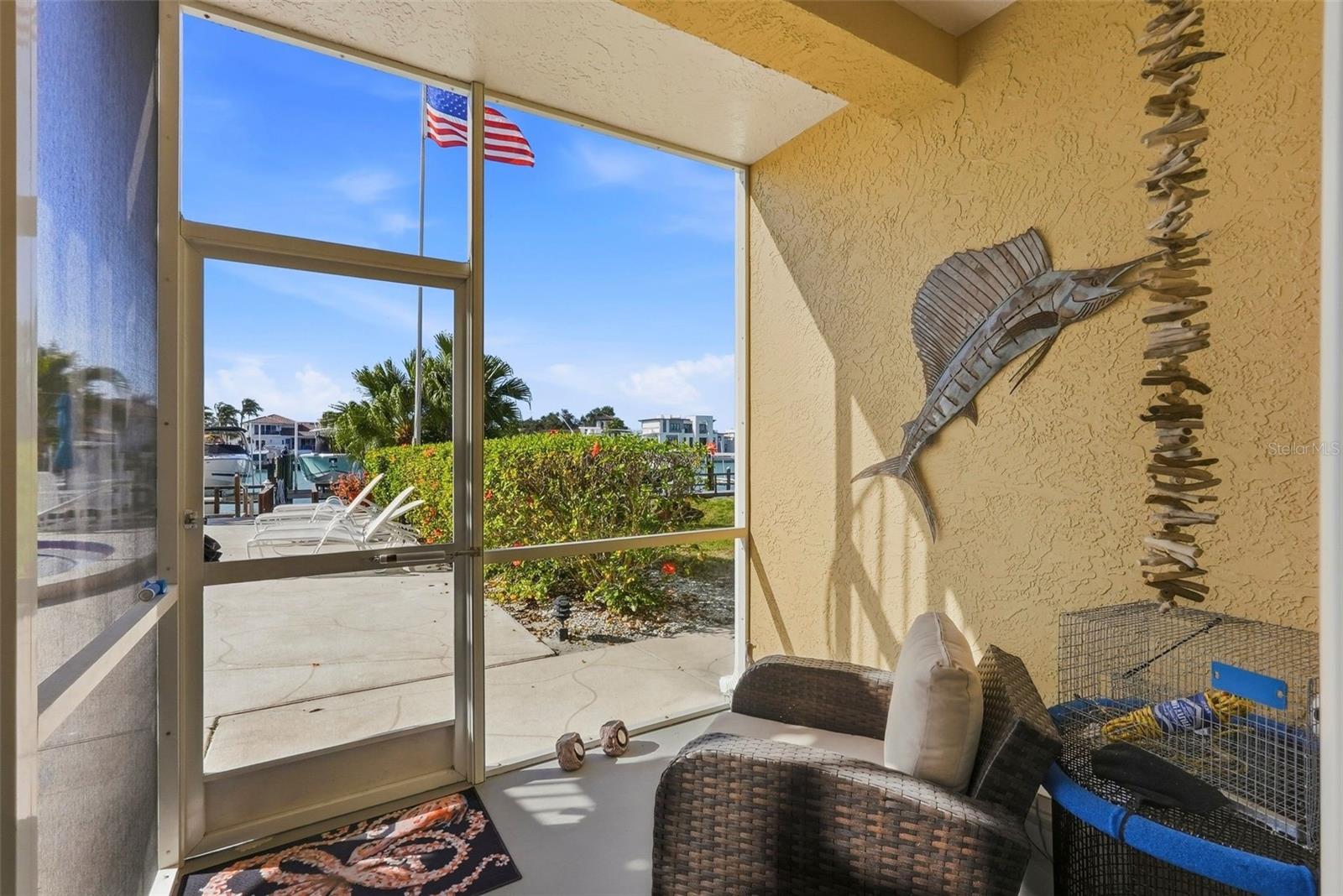 Patio behind the bonus room.