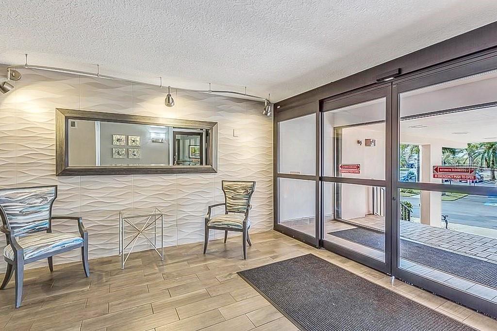 Updated and secured lobby.