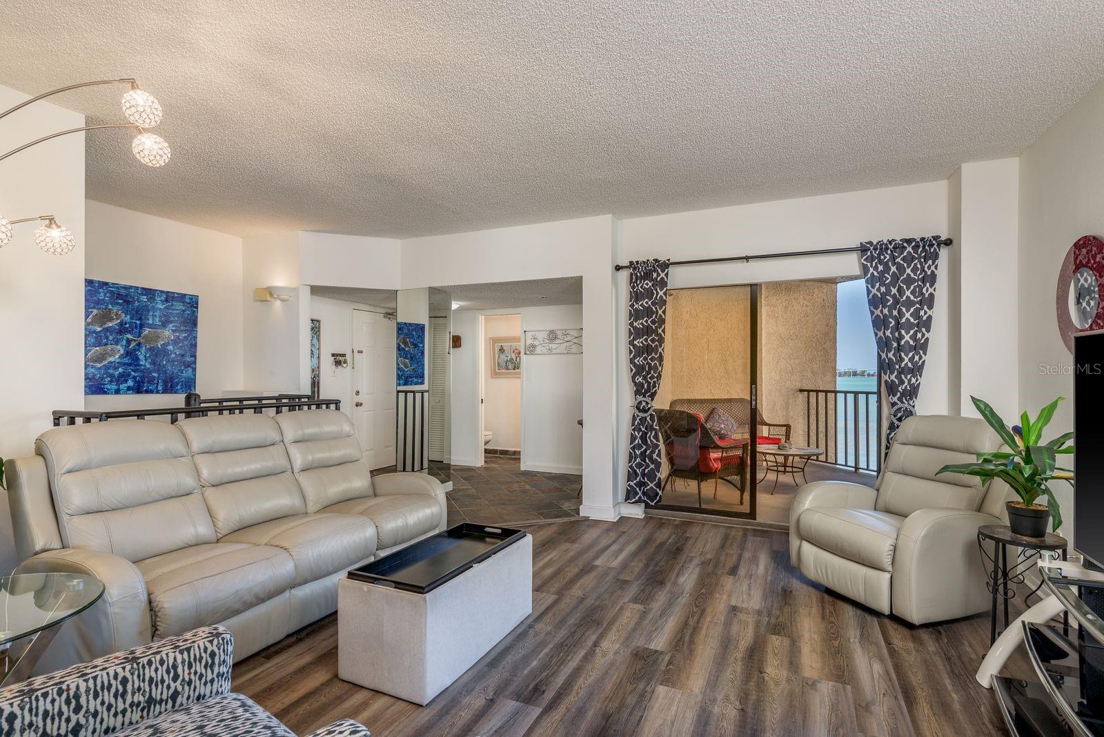 living room/patio/ hall bathroom