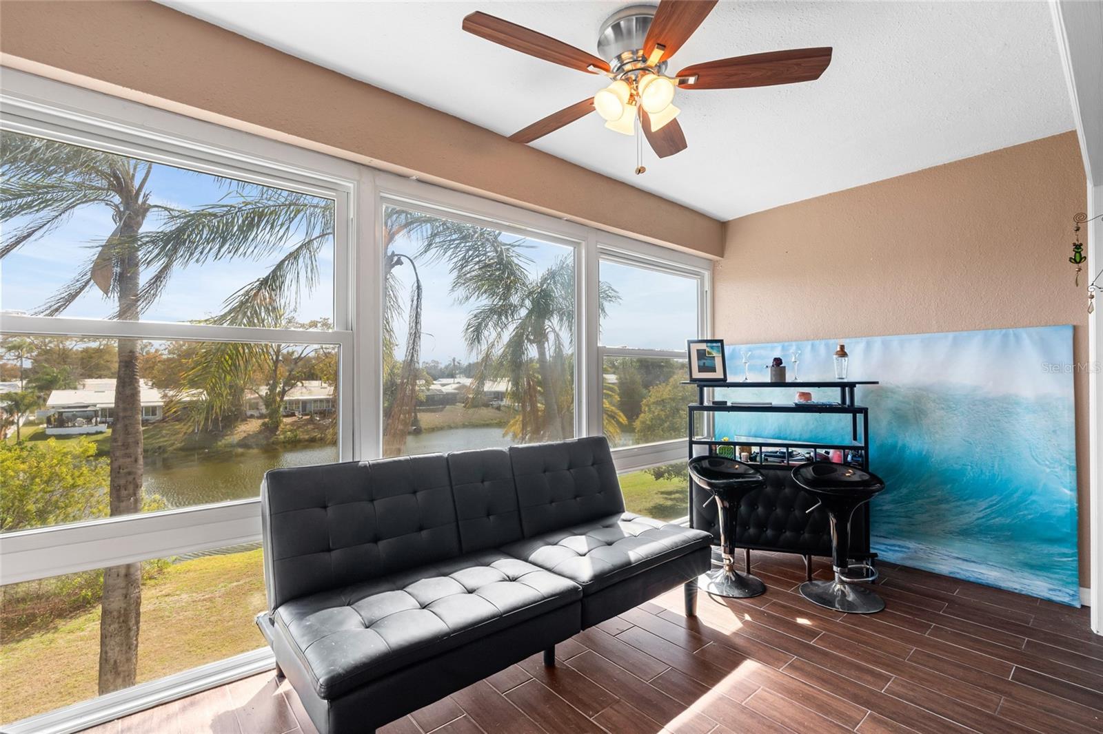 Water views from living room