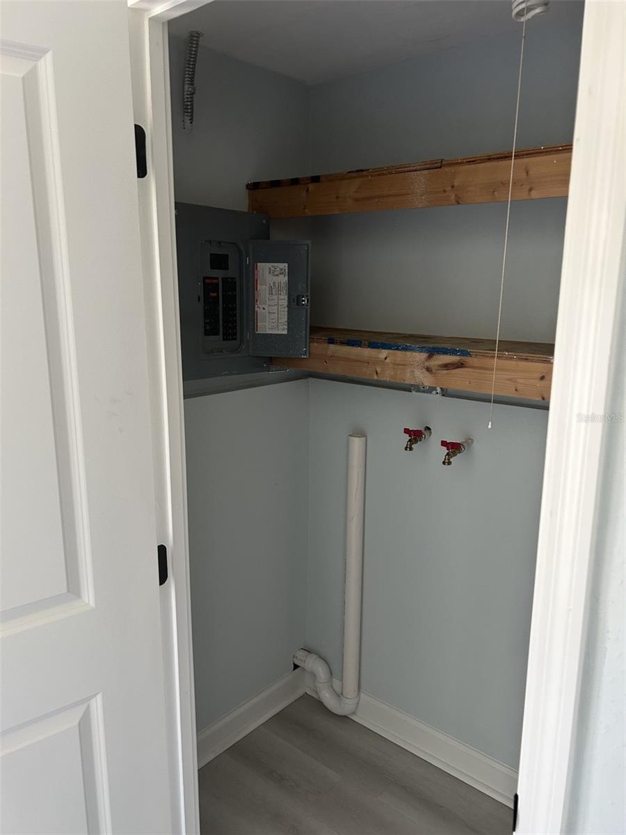 Inside Washer and Dryer Hookup