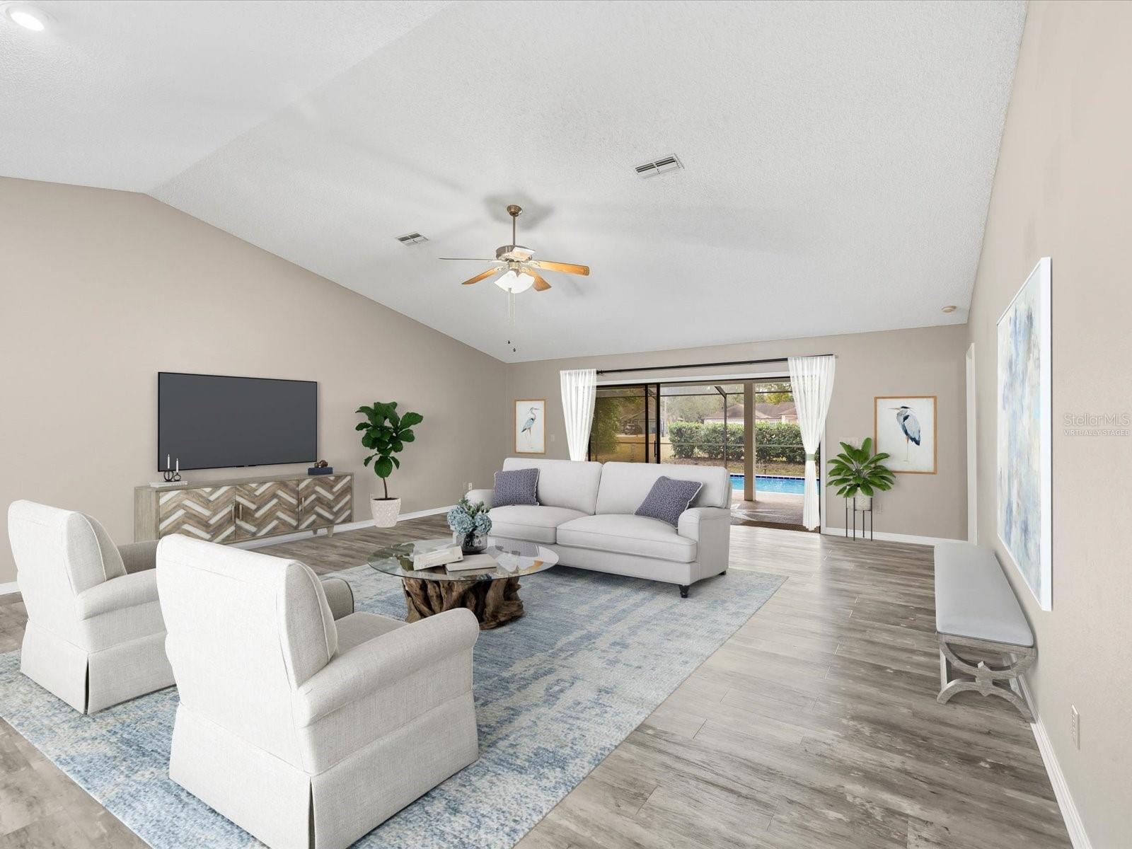 Virtually Staged Living Room