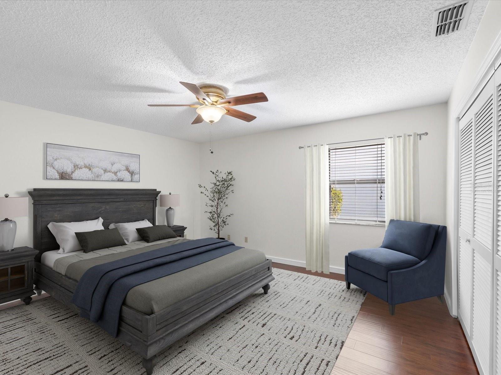 Virtually staged Bedroom #2