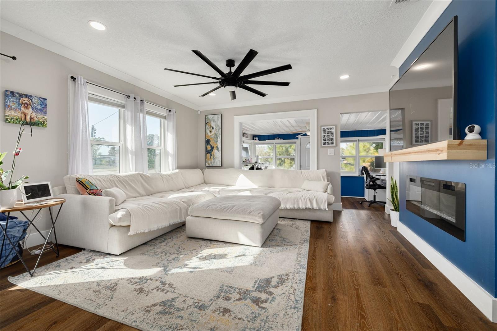 Living room and Office area