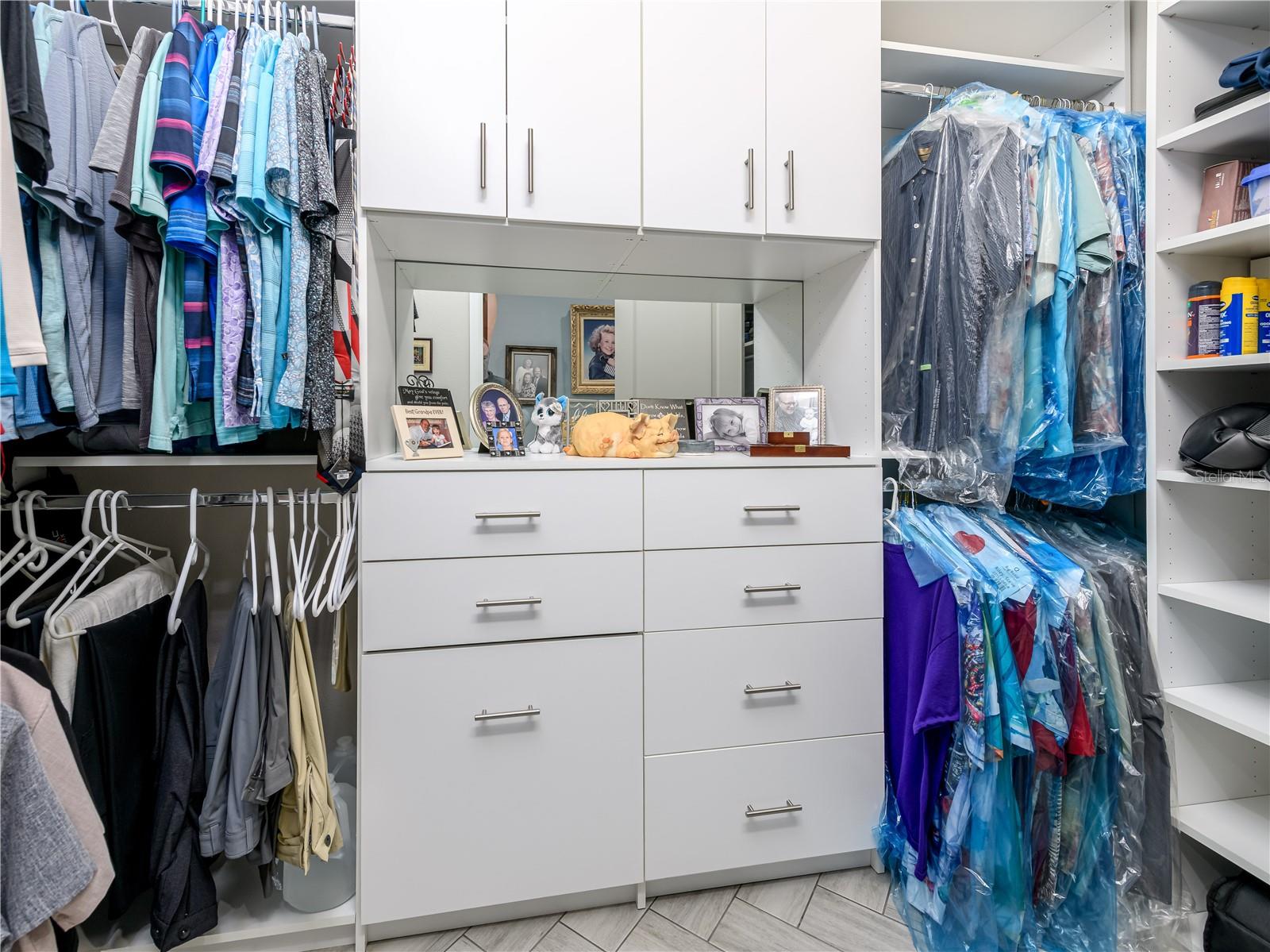 One of two walk-in closets
